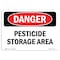 Signmission OSHA Danger Sign, 12" Height, 18" Width, Aluminum, Pesticide Storage Area, Landscape, 1218-L-1971 OS-DS-A-1218-L-1971 - alternate 1